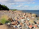 Stranden nedanför Stugorna